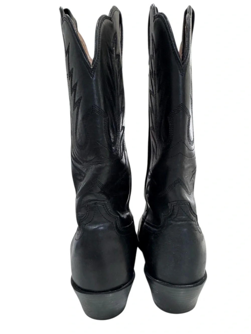 Ariat Heritage Western R Toe Black Leather Cowboy Boots Women's Style Size 7.5B - Picture 2 of 7